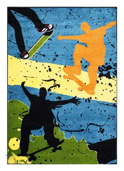 Covor Modern cu Skateboard 11136 Selectează mărime: 160 X 230