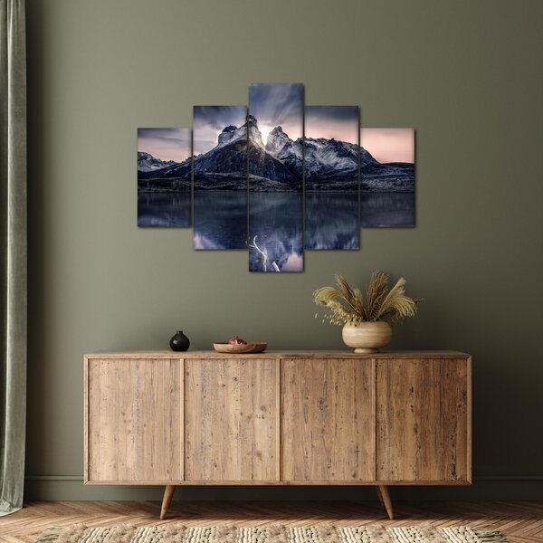 Tablou lacul cu munte (150x105 cm)