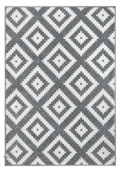 Covor Modern cu Romburi Gri 11212 Selectează mărime: 080 X 150