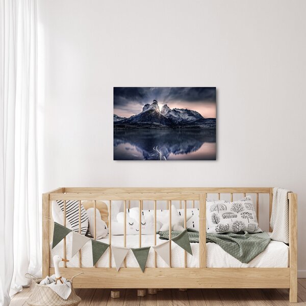 Tablou lacul cu munte (70x50 cm)