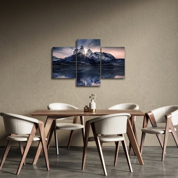 Tablou lacul cu munte (90x60 cm)