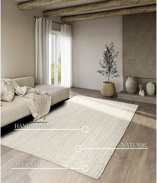 Covor alb reversibil/țesut manual din iută 160x230 cm Rosalie – Villeroy&Boch