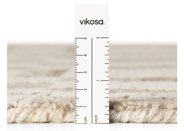 Covor crem țesut manual din lână 120x180 cm Boho 1.0 Linara – Vikosa