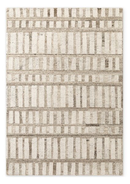 Covor crem țesut manual din lână 120x180 cm Boho 1.0 Linara – Vikosa