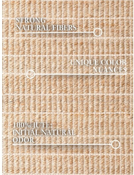 Covor tip traversă în culoare naturală reversibil/țesut manual din amestec de iută 80x200 cm Birka – Villeroy&Boch