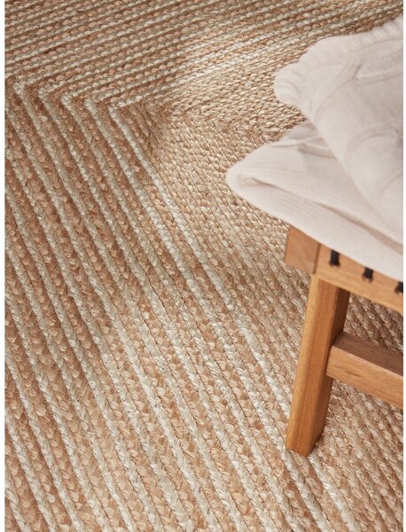 Covor în culoare naturală/în culoare naturală deschisă reversibil/țesut manual din iută 120x170 cm Juno – Hanse Home