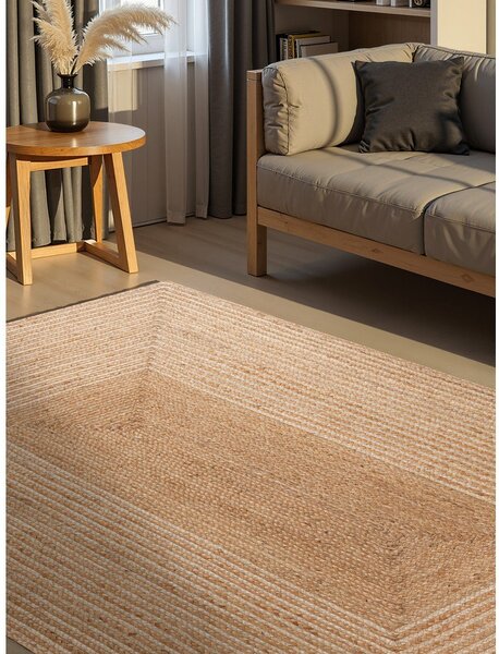 Covor în culoare naturală/în culoare naturală deschisă reversibil/țesut manual din iută 120x170 cm Juno – Hanse Home