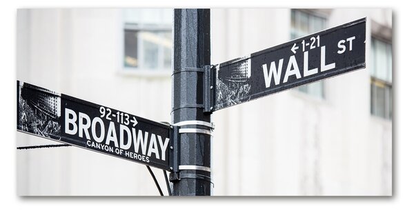 Imagine de sticlă semn Wall Street