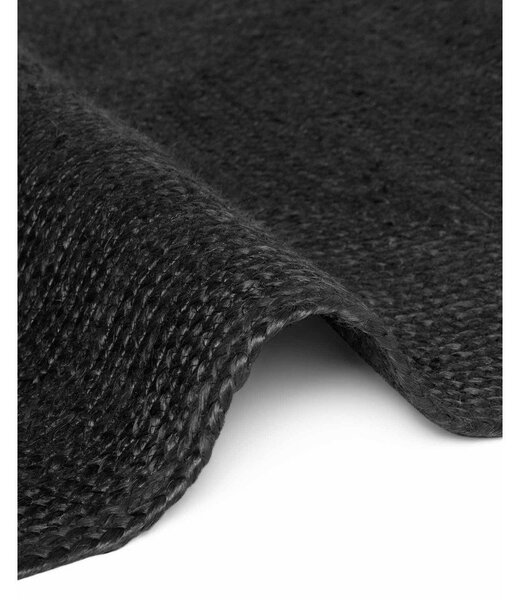 Covor negru reversibil/țesut manual din iută 80x150 cm Juno – Hanse Home