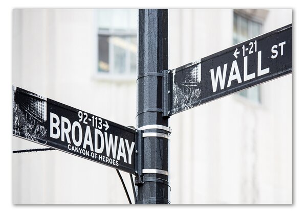 Imagine de sticlă semn Wall Street