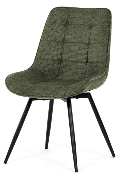 Jídelní židle, zelená, látka, HC-T1130 GRN2