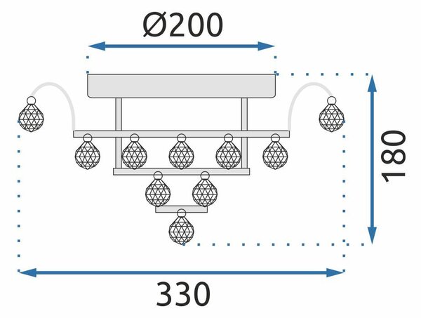 LAMPĂ DE CRISTAL APP783-3C