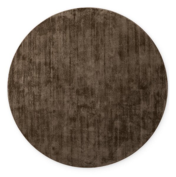 Covor maro țesut manual rotund din viscoză ø 120 cm Noemi – Vikosa