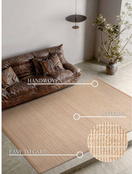 Covor în culoare naturală reversibil/țesut manual din amestec de iută 120x170 cm Birka – Villeroy&Boch
