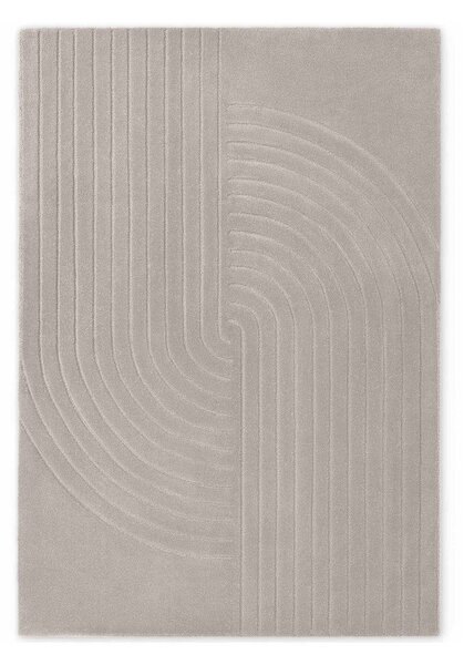 Covor gri deschis țesut manual din lână 120x180 cm Arcura – Vikosa