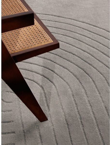 Covor gri deschis țesut manual din lână 120x180 cm Arcura – Vikosa