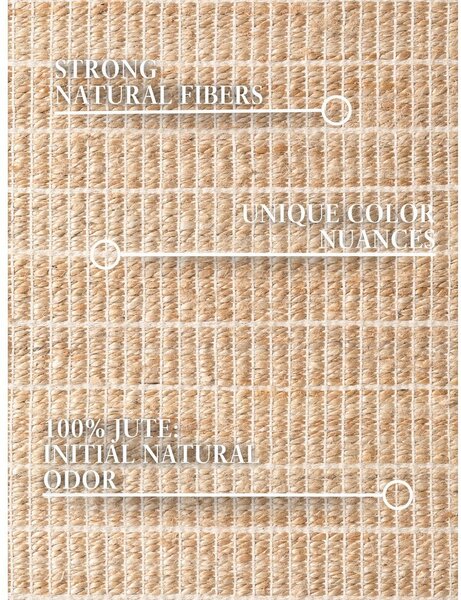 Covor în culoare naturală reversibil/țesut manual din amestec de iută 120x170 cm Birka – Villeroy&Boch