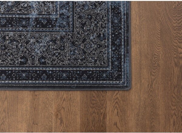 Covor albastru din lână 100x180 cm Difida – Agnella