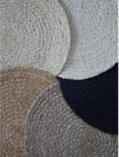 Covor negru reversibil/țesut manual rotund din iută ø 200 cm Braided – Hanse Home