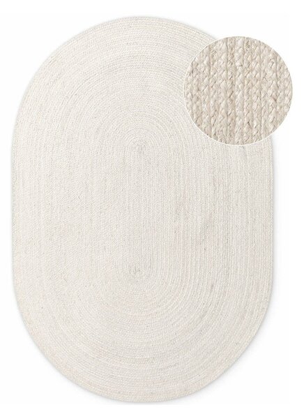 Covor crem reversibil/țesut manual din iută 160x230 cm Braided – Hanse Home
