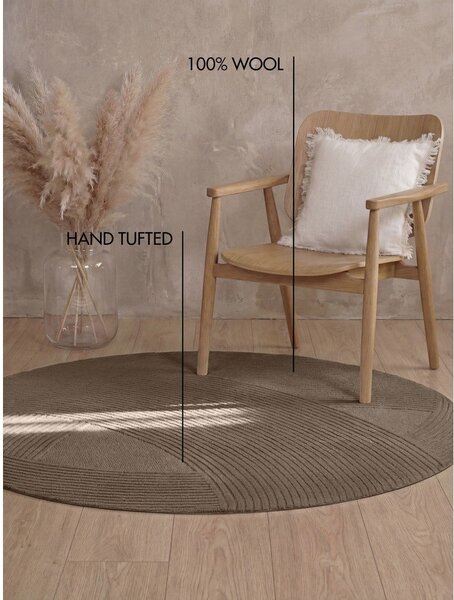 Covor maro rotund din lână ø 160 cm Kensington Victoria – Ted Baker