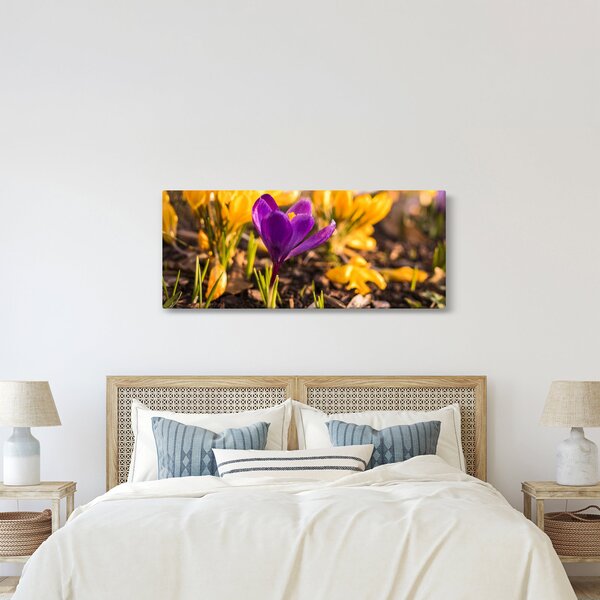 Tablou cu floare violetă (120x50 cm)