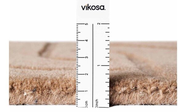 Covor bej țesut manual din lână 80x150 cm Arcura – Vikosa