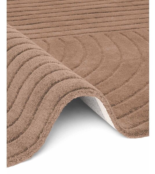 Covor bej țesut manual din lână 80x150 cm Arcura – Vikosa