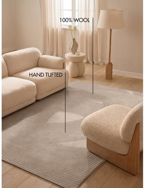 Covor bej din lână 120x170 cm Kensington Victoria – Ted Baker