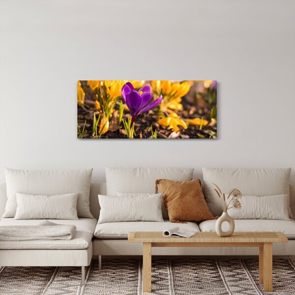 Tablou cu floare violetă (120x50 cm)