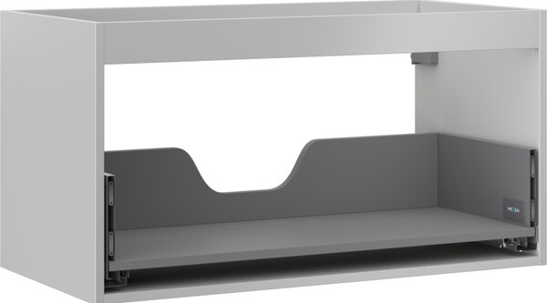 Mexen Box-A, dulap suspendat 90 cm, 1 sertar, gri mat, 91AX0-0900-470-1-62