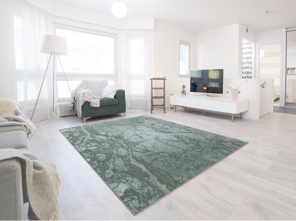 Covor gri/albastru-verde 133x190 cm Damar – FD