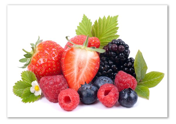 Tablou sticlă fructe de padure