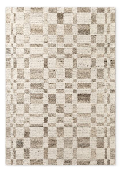 Covor crem țesut manual din lână 80x150 cm Boho 1.0 Structa – Vikosa