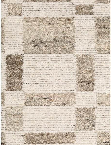 Covor crem țesut manual din lână 80x150 cm Boho 1.0 Structa – Vikosa