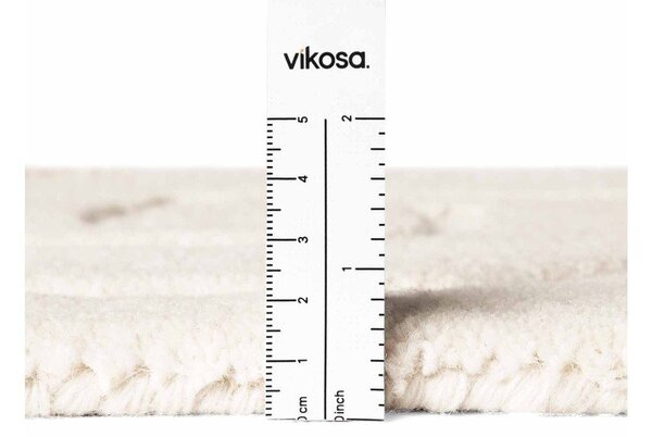 Covor crem țesut manual din lână 160x230 cm Arcura – Vikosa