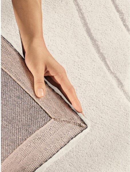 Covor crem țesut manual din lână 160x230 cm Arcura – Vikosa