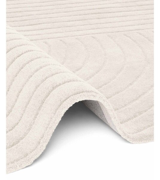 Covor crem țesut manual din lână 160x230 cm Arcura – Vikosa