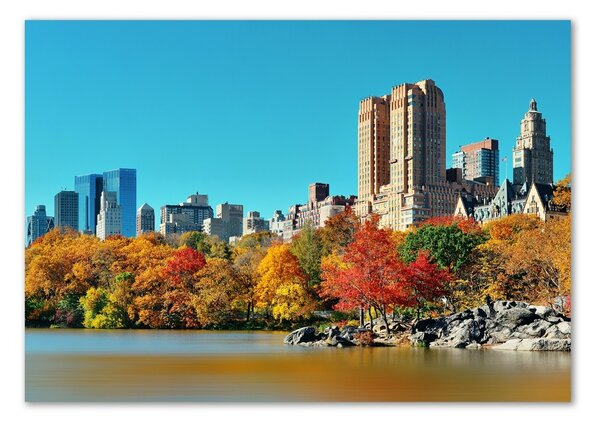 Tablou sticlă New York, în toamna
