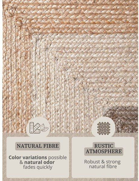 Covor reversibil/țesut manual din iută 120x170 cm Juno – Hanse Home