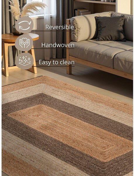 Covor reversibil/țesut manual din iută 120x170 cm Juno – Hanse Home