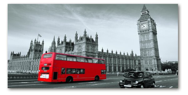 Fotografie imprimată pe sticlă Londra autobuz