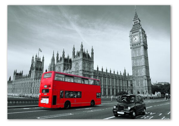 Fotografie imprimată pe sticlă Londra autobuz