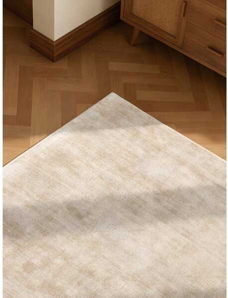 Covor fildeș țesut manual din viscoză 120x180 cm Noemi – Vikosa