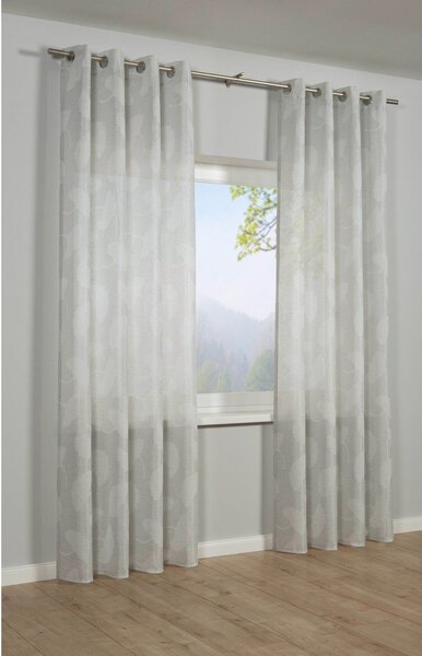 Draperie gri deschis din jacquard 140x245 cm Gingko – Sehlbach