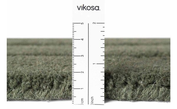 Covor verde închis țesut manual din lână 160x230 cm Arcura – Vikosa