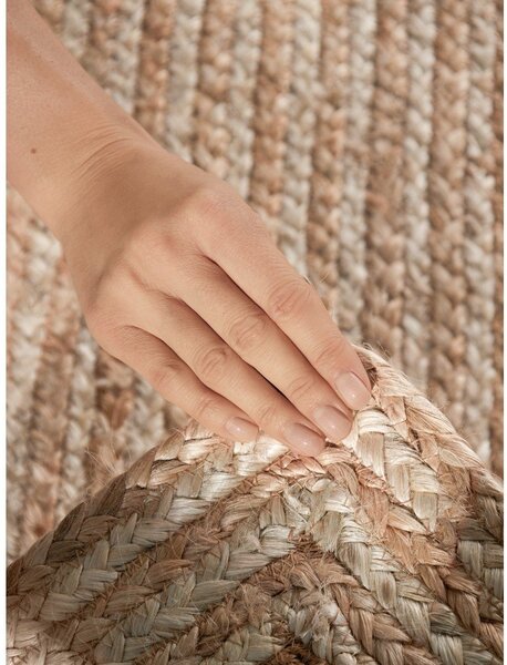 Covor tip traversă în culoare naturală/în culoare naturală deschisă reversibil/țesut manual din iută 80x200 cm Juno – Hanse Home