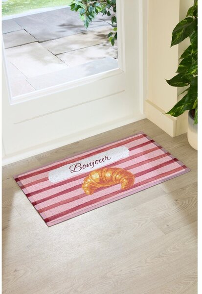 Covoraș de intrare din PVC 40x70 cm Croissant Bonjour – Artsy Doormats
