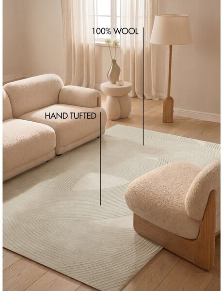Covor crem din lână 160x230 cm Kensington Victoria – Ted Baker