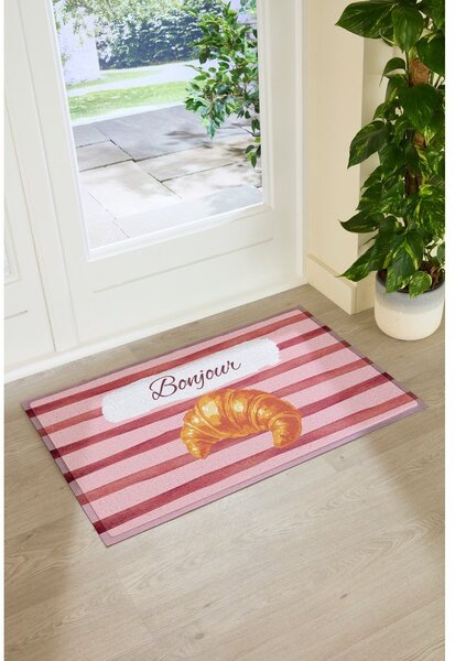 Covoraș de intrare din PVC 40x70 cm Croissant Bonjour – Artsy Doormats